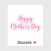 Happy Mother's Day Custom Message Text Pink 2024