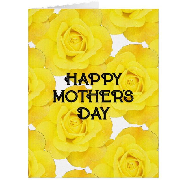 Happy Mother's Day Custom Message Yellow Floral (Front)