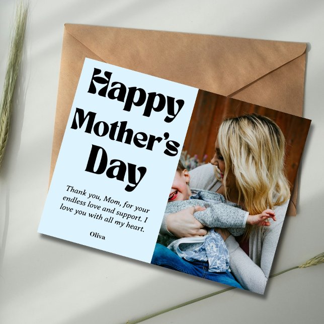 Happy mother's day – Custom Photo and Name Gift Holiday Card (Creator Uploaded)
