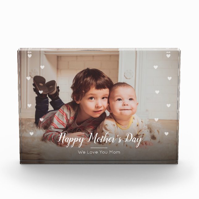Happy Mother's Day Custom Photo Block (Front)