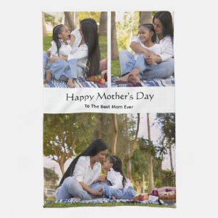 Happy Mother's Day Custom Photo Poster For Mum Tea Towel