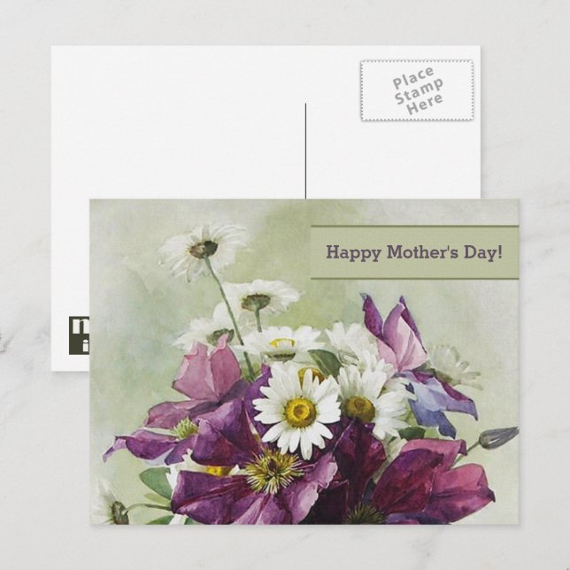 Happy Mother's Day Customisable Postcards (Front/Back)