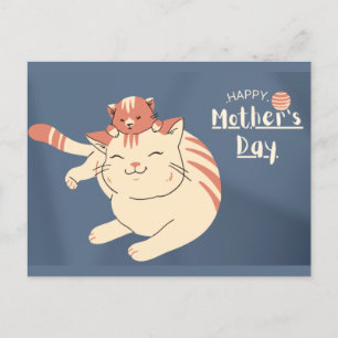 Happy Mother's Day Cute Cat and Kitten Postcard