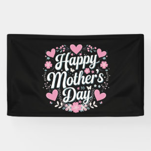 Happy Mother's Day Cute Floral Mum Grandma Banner