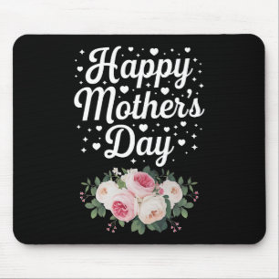 Happy Mother's Day Cute Floral Mum Grandma Wife Mouse Pad