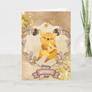 Happy Mother's Day Cute Fun Cat and Kitten Card