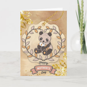 Happy Mother's Day Cute Fun Panda Bear Card