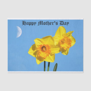 Happy Mother's Day Daffodils Gold Medal flowers  Tissue Paper