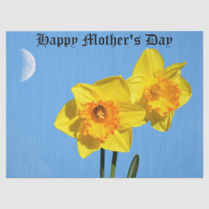 Happy Mother's Day Daffodils Gold Medal flowers Tissue Paper