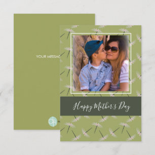 Happy Mother's Day Ditsy Florals Green  Card