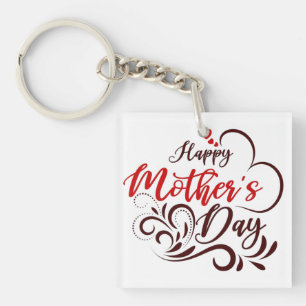 Happy Mother's Day Elegant Design-23331 Pillar Can Key Ring