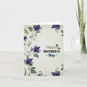 Happy Mother's Day Elegant Floral Design Card