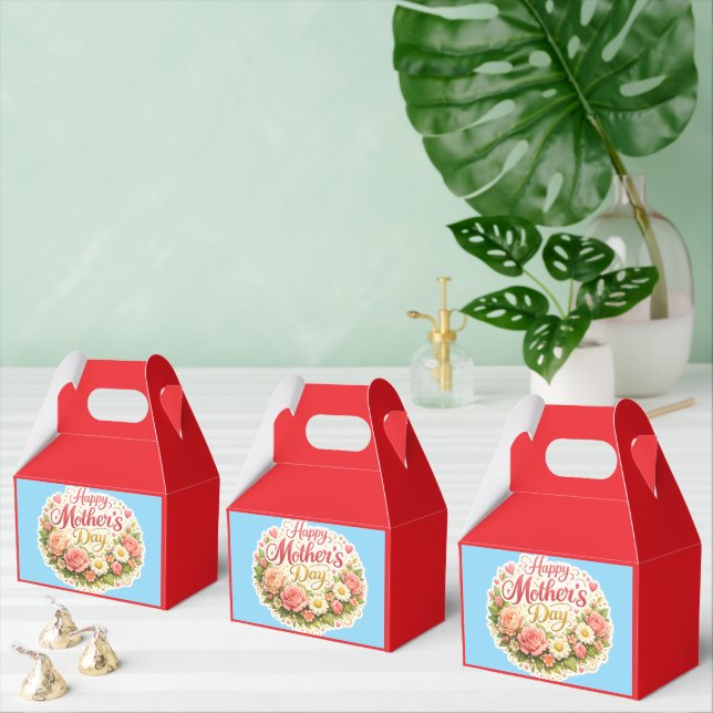 Happy Mother's Day elegant floral red party favor Favour Box (Multiple)