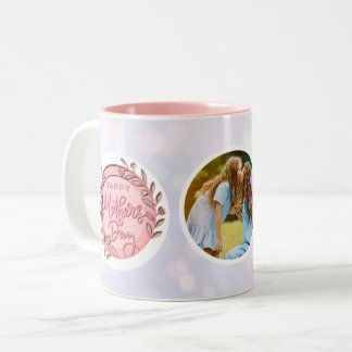 Happy Mother's Day Elegant Modern Photo Two-Tone Coffee Mug