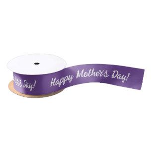Happy Mother's Day elegant script gift ribbon Satin Ribbon