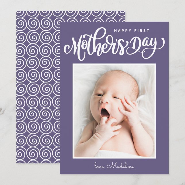 HAPPY MOTHER'S DAY First Mother's Day Add Photo (Front/Back)