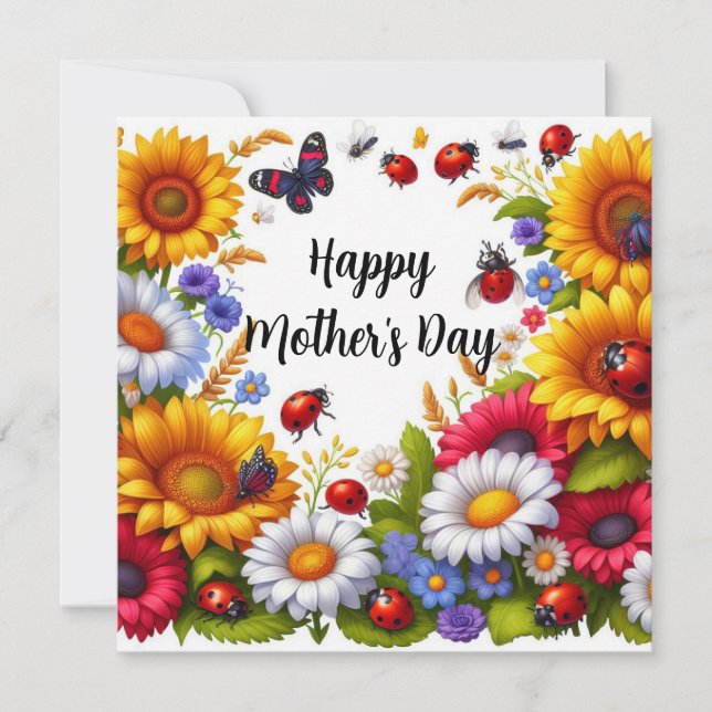 Happy Mother's Day Flat Greeting Card (Front)