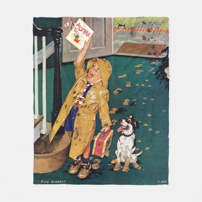 Happy Mother's Day Fleece Blanket (Front)