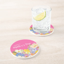 Happy Mother's Day Floral Blooms  Coaster
