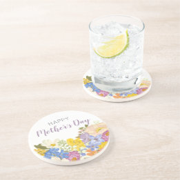 Happy Mother's Day Floral Blooms  Coaster