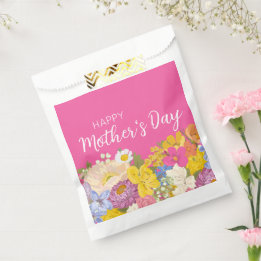 Happy Mother's Day Floral Blooms  Favour Bag