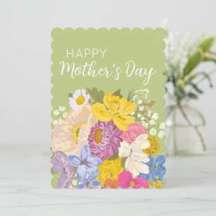 Happy Mother's Day Floral Blooms Holiday Card