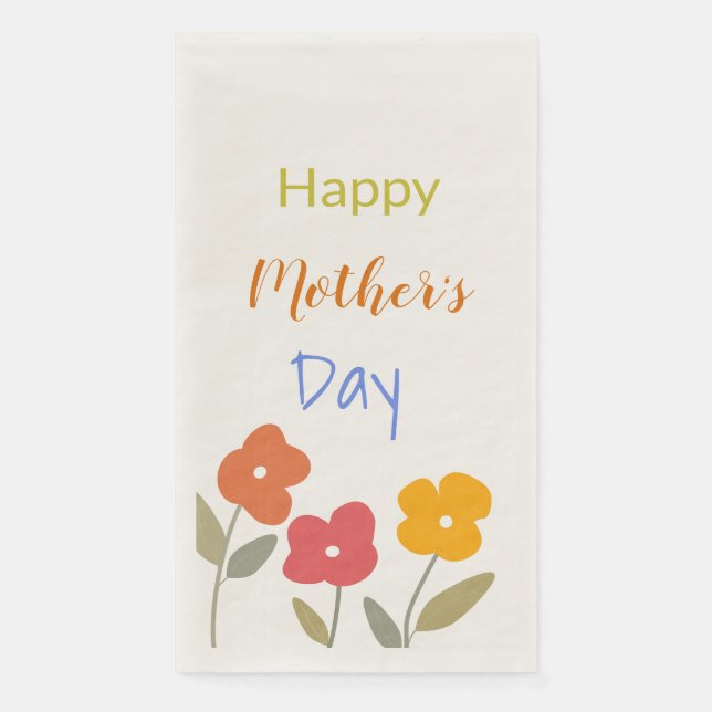 Happy Mother's Day Floral Blooms    Napkin (Front)