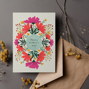 Happy mother's day floral card