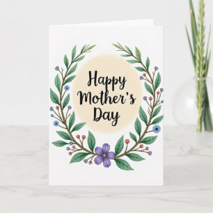 Happy Mothers Day Floral Card