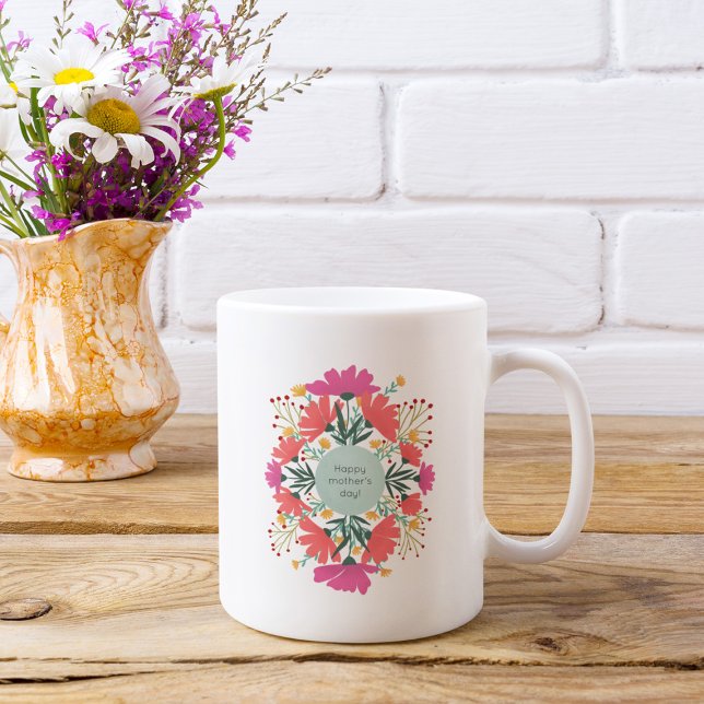 Happy mother's day floral coffee mug (Creator Uploaded)