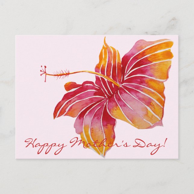 Happy Mother's Day  | Floral Hawaii Postcard (Front)