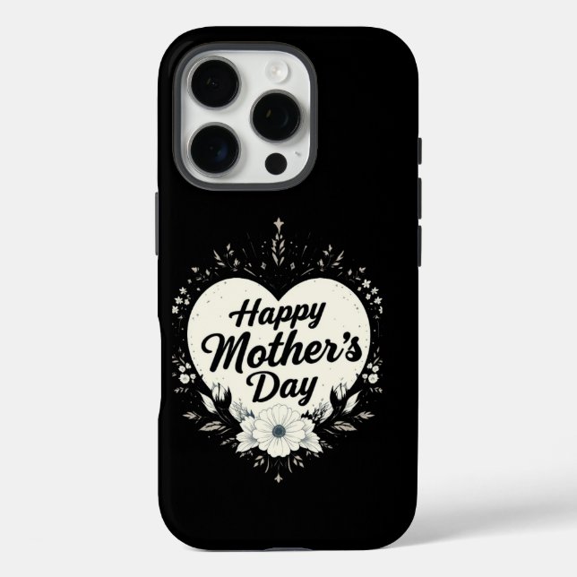 Happy Mother's Day Floral Heart Phone Case  (Back)