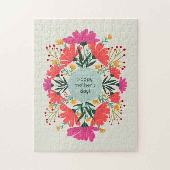 Happy mother's day floral jigsaw puzzle (Vertical)