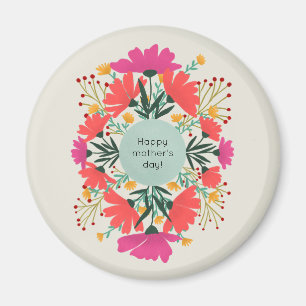 Happy mother's day floral magnet