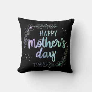 Happy Mother's Day Floral Rainbow Colours Cushion