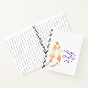 Happy Mother's Day Floral Typography – Elegant  Notebook