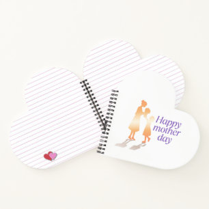 Happy Mother's Day Floral Typography  Notebook