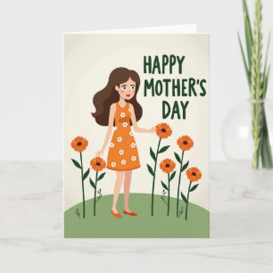 Happy Mothers Day Flower Art Card