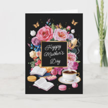 Happy Mother's Day Flowers & Macarons Customisable