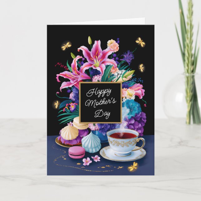 Happy Mother's Day Flowers & Sweets Customisable Card (Front)