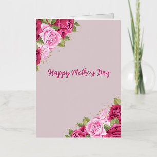 Happy Mothers Day  Foil Greeting Card