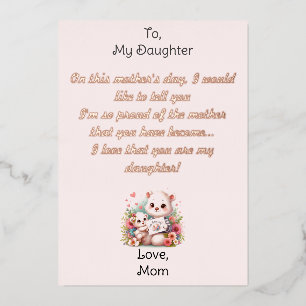 Happy Mothers Day Foil Holiday Card