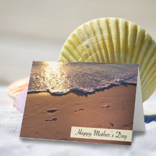 Happy Mother's Day Footprints In Sand Card