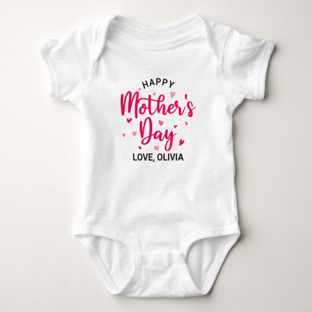Happy Mother's Day for Baby Girl Baby Bodysuit (Front)