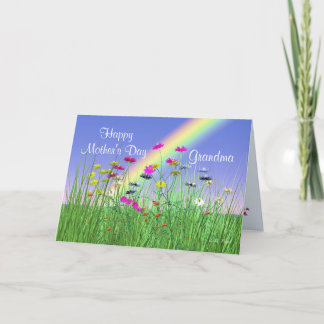 Happy Mothers Day for Grandma Spring Flowers Card
