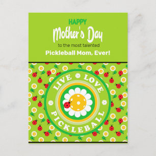 Happy Mother's Day for Pickleball Mum, cute Postcard