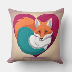 Happy Mother's Day: Fox Heart Cushion