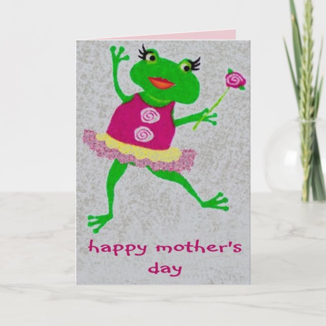 Happy Mother's Day Froggy card.  Mum's to be! Card (Front)