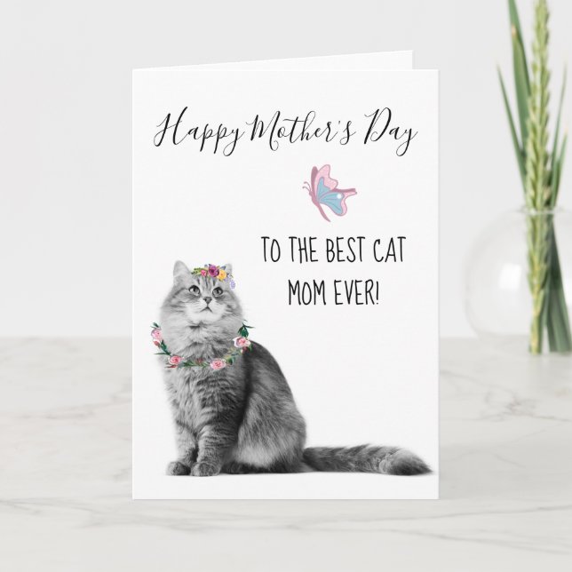 Happy Mother's Day From Cat Best Cat Mum Card (Front)