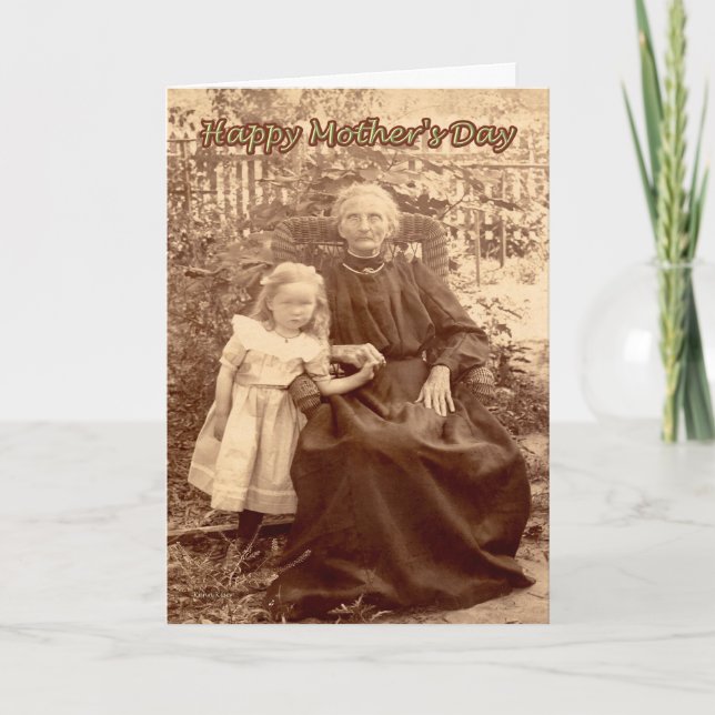 Happy Mother's Day From Daughter, Vintage Humour Card (Front)